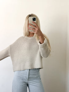 Round Neck Sweater Knitted Top