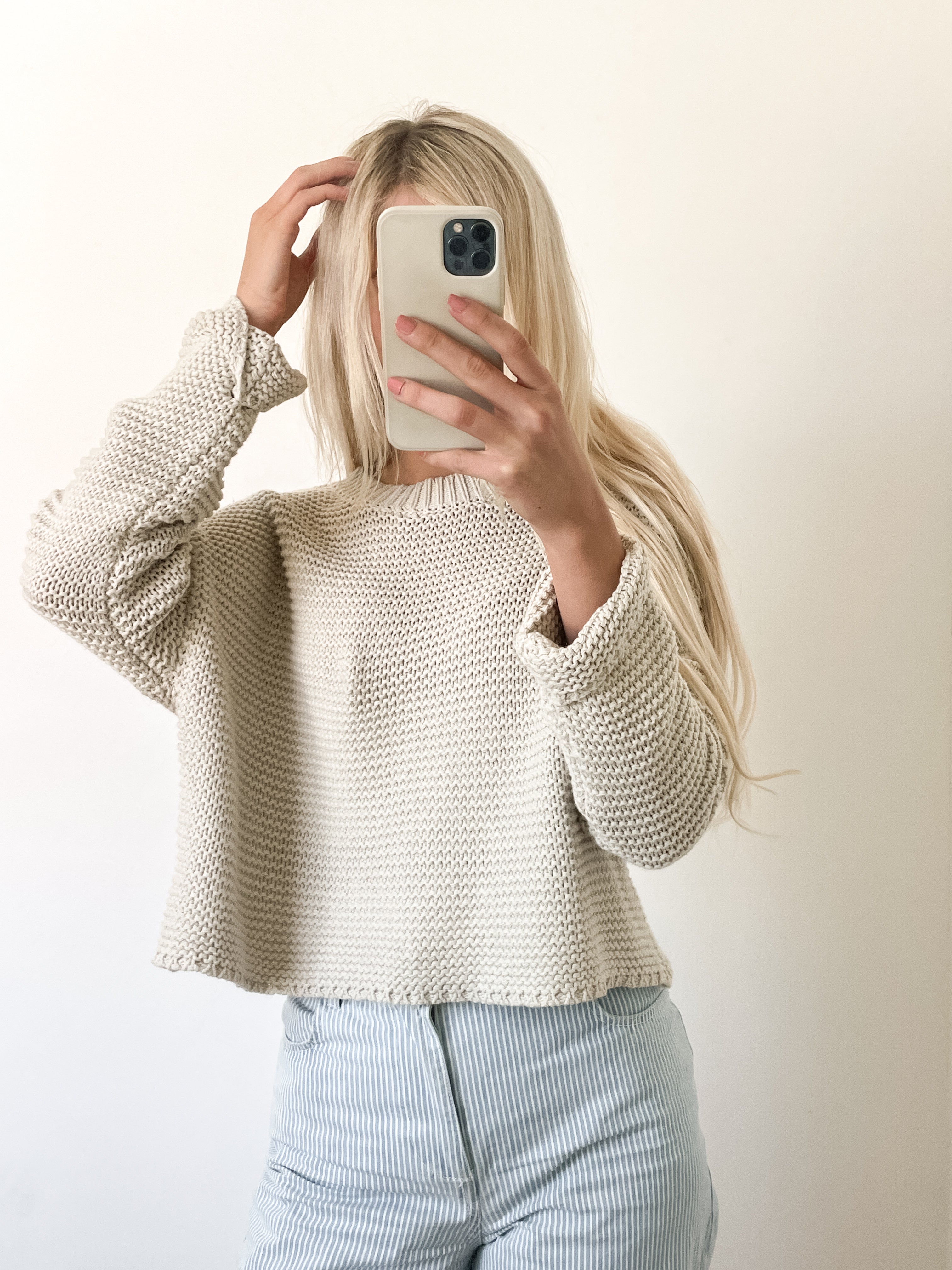 Round Neck Sweater Knitted Top