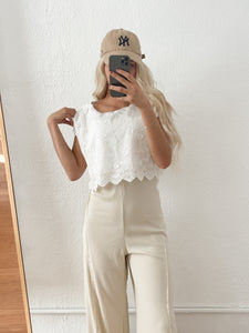 Oatmeal Casual Wide Leg Overalls