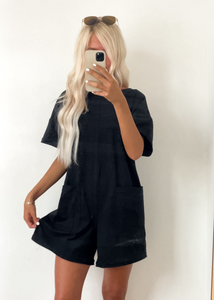 Tee Romper in Black