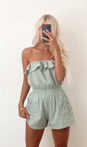 Sage Shoulder Romper