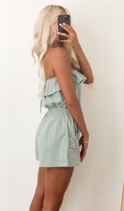 Sage Shoulder Romper