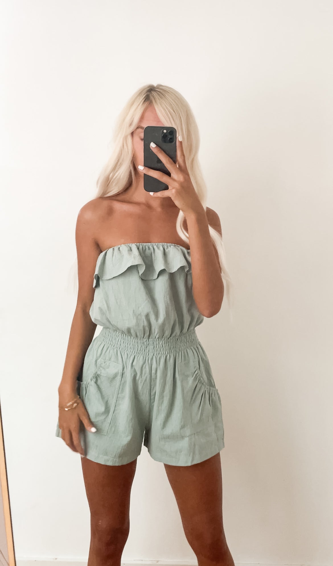 Sage Shoulder Romper