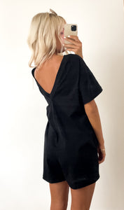 Tee Romper in Black