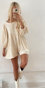 Wrinkle Gauze Romper