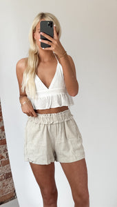 Linen High Waisted Shorts