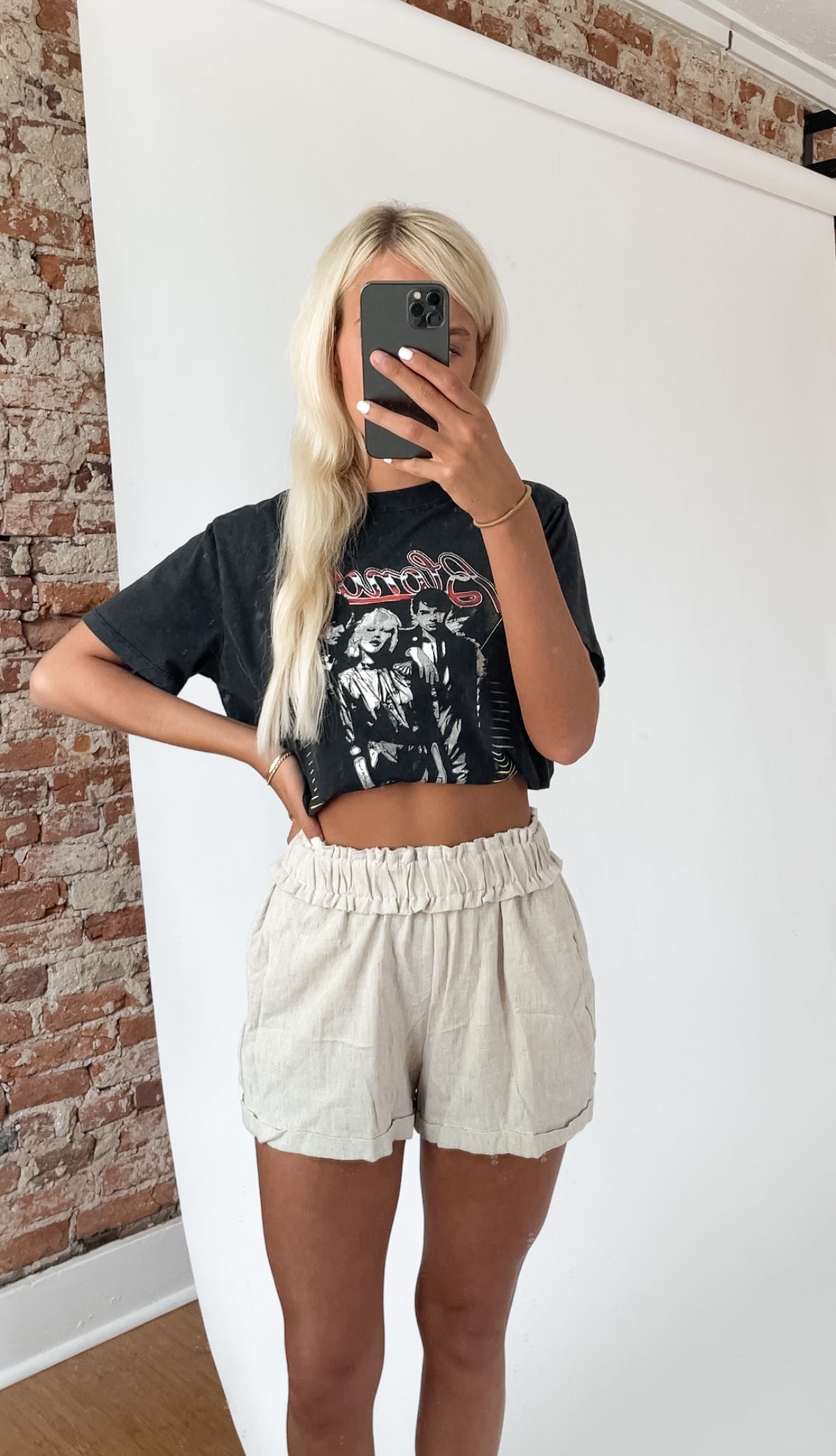 Linen High Waisted Shorts