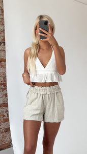 Linen High Waisted Shorts