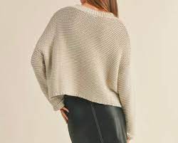 Round Neck Sweater Knitted Top